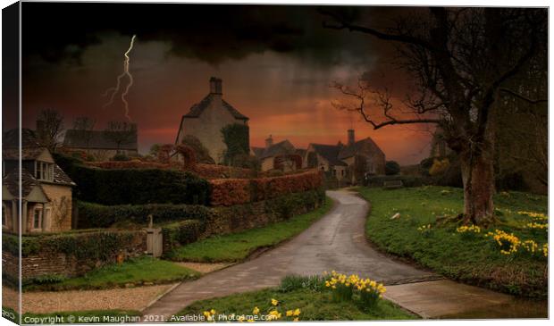 The Cotswold's Stormy Day  Canvas Print by Kevin Maughan