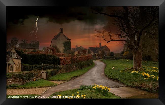 The Cotswold's Stormy Day  Framed Print by Kevin Maughan