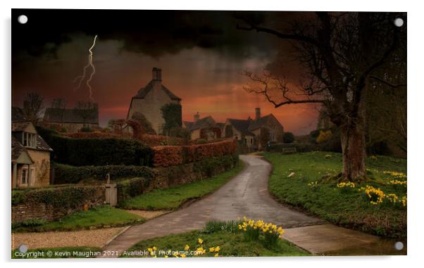 The Cotswold's Stormy Day  Acrylic by Kevin Maughan