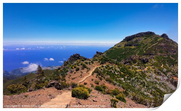 Pico Ruivo and Pico do Arieiro Trail, Madeira Print by EMMA DANCE PHOTOGRAPHY