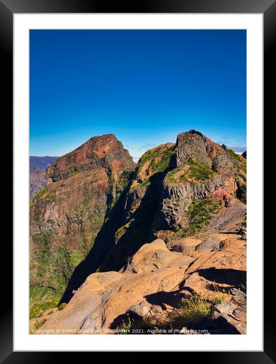 Pico Ruivo and Pico do Arieiro Trail, Madeira Framed Mounted Print by EMMA DANCE PHOTOGRAPHY