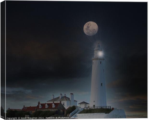 St Marys Lighthouse Whitley Bay North Tyneside (7) Canvas Print by Kevin Maughan