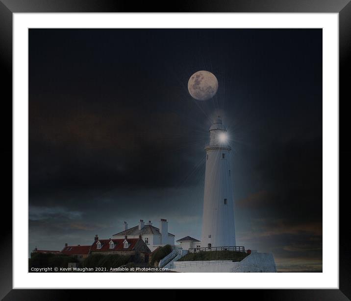 St Marys Lighthouse Whitley Bay North Tyneside (7) Framed Mounted Print by Kevin Maughan