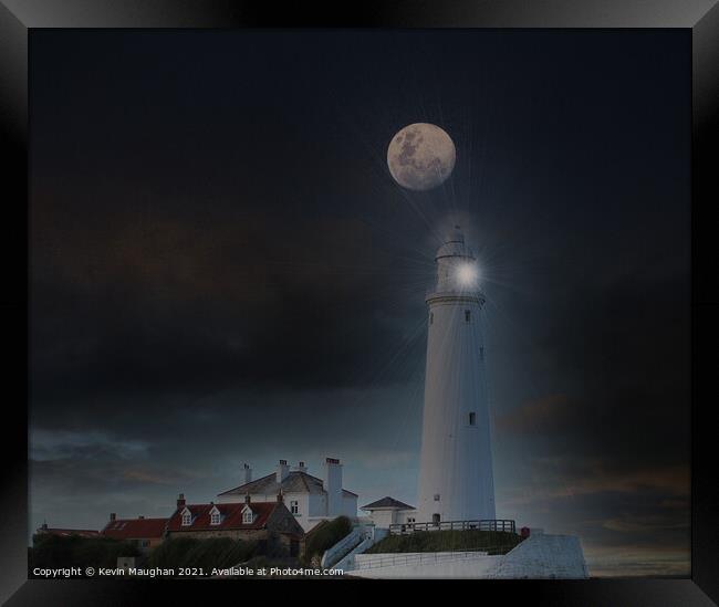 St Marys Lighthouse Whitley Bay North Tyneside (7) Framed Print by Kevin Maughan