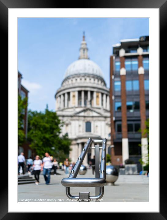 St Paul's Cathedral, London Framed Mounted Print by Adrian Rowley