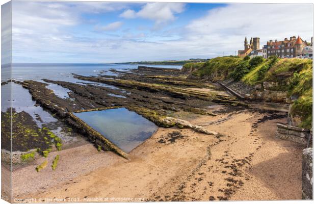 Castle Sands, St Andrews Canvas Print by Jim Monk