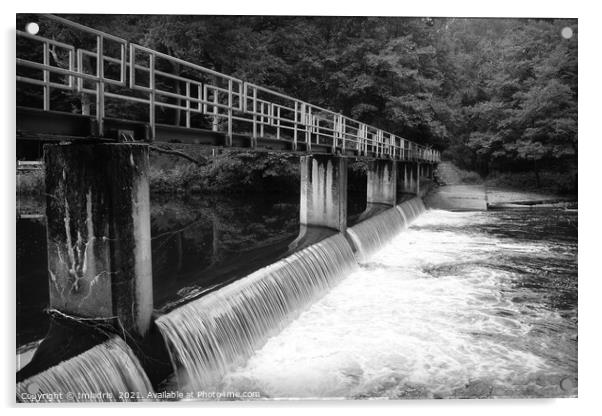 Bridge over Ourthe River, Nisramont, Belgium Acrylic by Imladris 