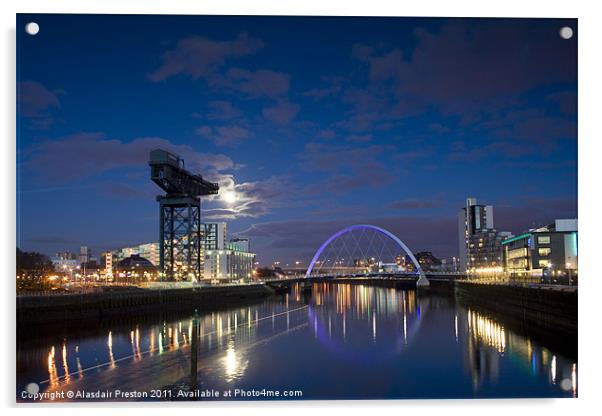 Clyde Moonrise Acrylic by Alasdair Preston