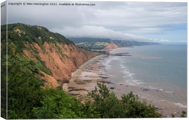 Sidmouth from Peak Hill Canvas Print by Pete Hemington