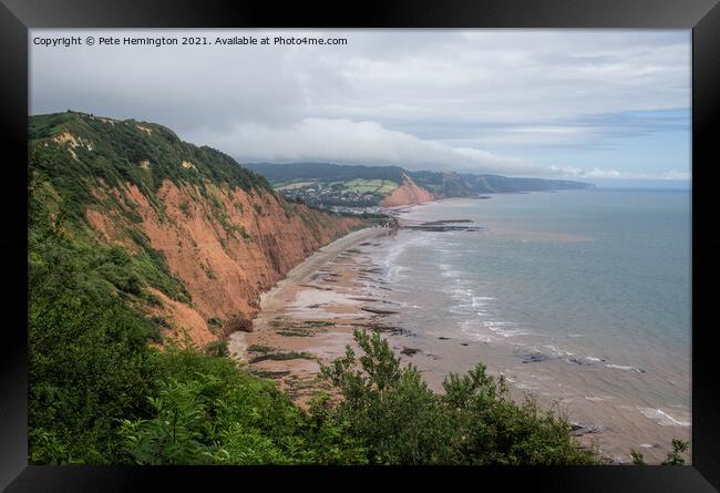 Sidmouth from Peak Hill Framed Print by Pete Hemington