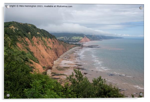 Sidmouth from Peak Hill Acrylic by Pete Hemington