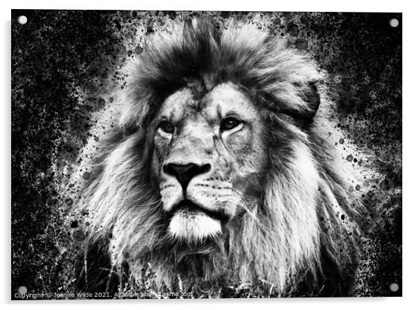 Lion King Acrylic by Joanne Wilde