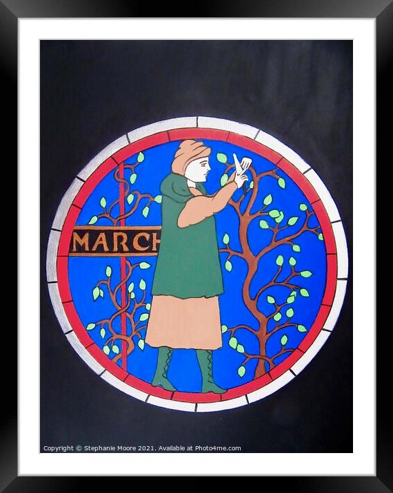 Medieval Month of March Framed Mounted Print by Stephanie Moore