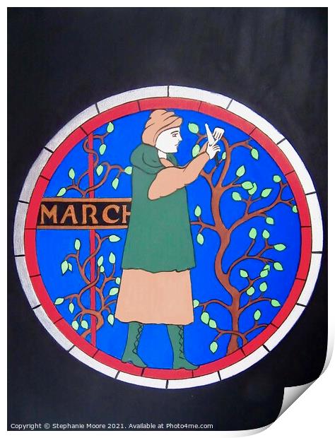 Medieval Month of March Print by Stephanie Moore