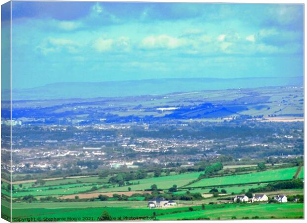 View from Grianan of Aileach Canvas Print by Stephanie Moore