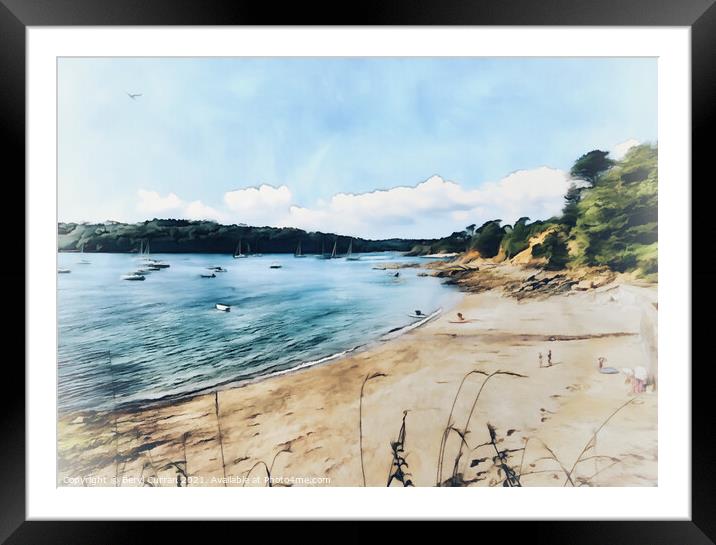  The Cornish cove Framed Mounted Print by Beryl Curran