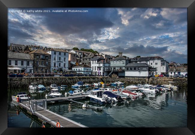 Falmouth Cornwall marina Framed Print by kathy white