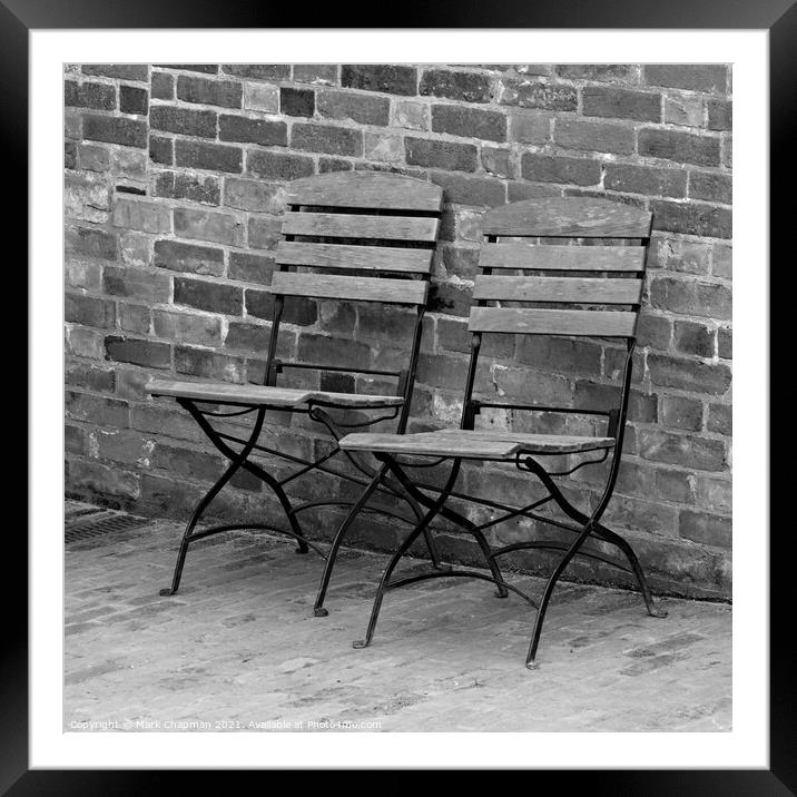 Two chairs Framed Mounted Print by Photimageon UK