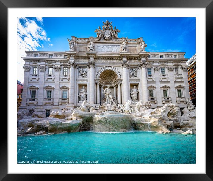 Trevi Fountain, Rome, Italy Framed Mounted Print by Brett Gasser