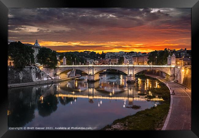 Ponte Vittorio Emanuele II Framed Print by Brett Gasser