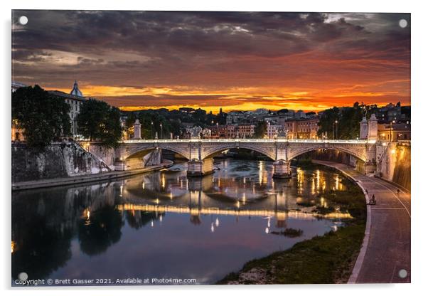 Ponte Vittorio Emanuele II Acrylic by Brett Gasser