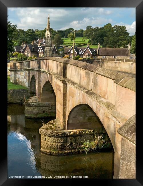 Ilam Bridge and village near Dovedale Framed Print by Photimageon UK