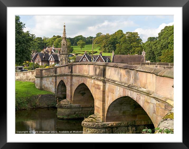 Ilam Bridge and village near Dovedale Framed Mounted Print by Photimageon UK