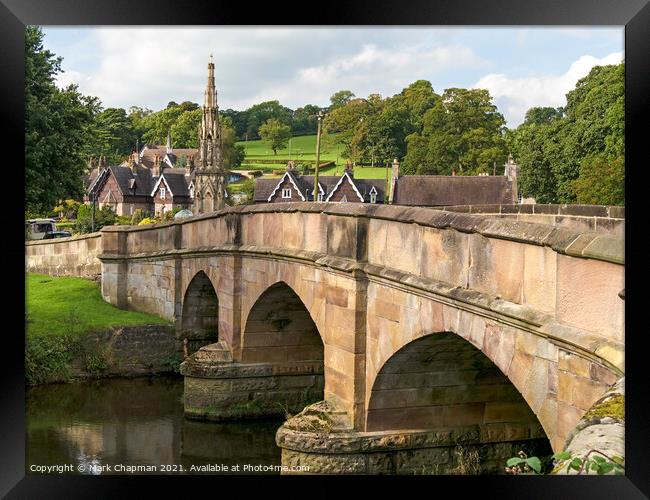 Ilam Bridge and village near Dovedale Framed Print by Photimageon UK