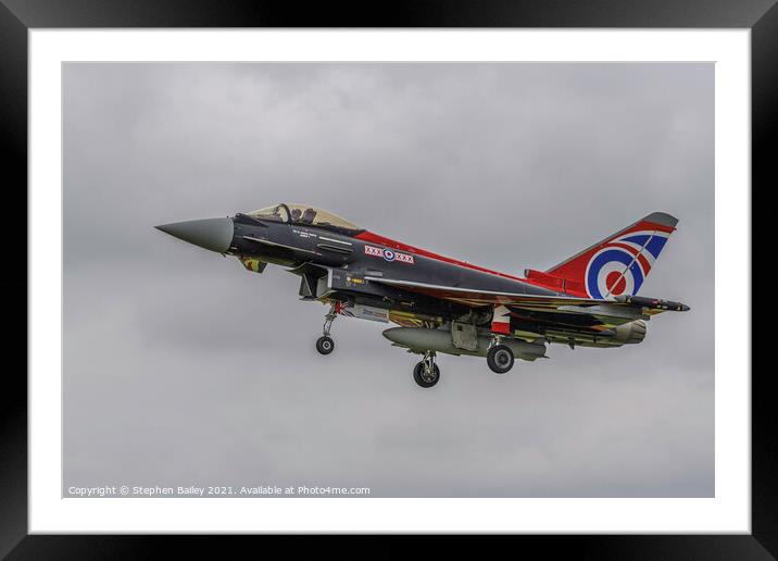 Eurofighter Typhoon Display Framed Mounted Print by Stephen Bailey