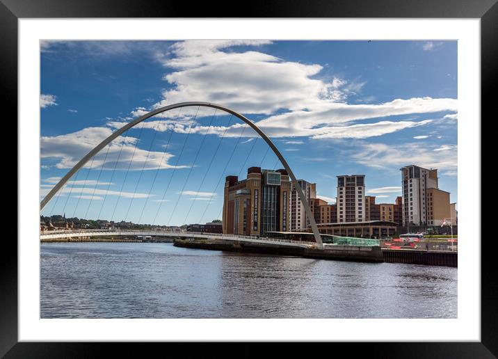 millennium bridge newcastle Framed Mounted Print by chris smith