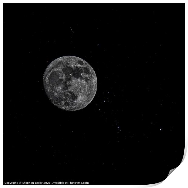The Moon and Stars Print by Stephen Bailey