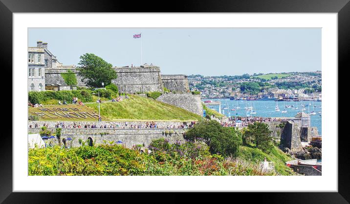 Plymouth Hoe And Citadel  Framed Mounted Print by Peter F Hunt