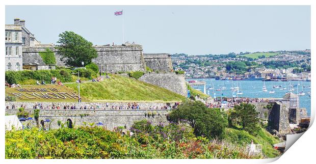 Plymouth Hoe And Citadel  Print by Peter F Hunt