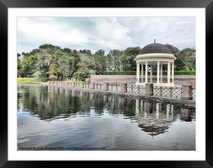 The Bandstand. Framed Mounted Print by Lilian Marshall
