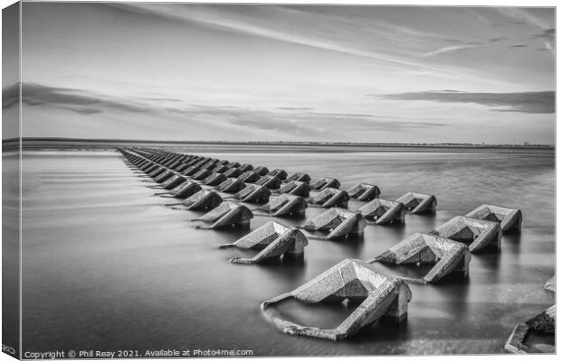 Breakwaters Canvas Print by Phil Reay