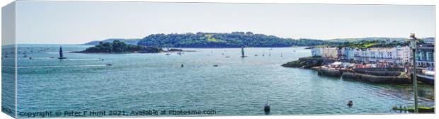 Plymouth Sound And Drakes Island Canvas Print by Peter F Hunt