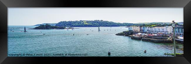 Plymouth Sound And Drakes Island Framed Print by Peter F Hunt