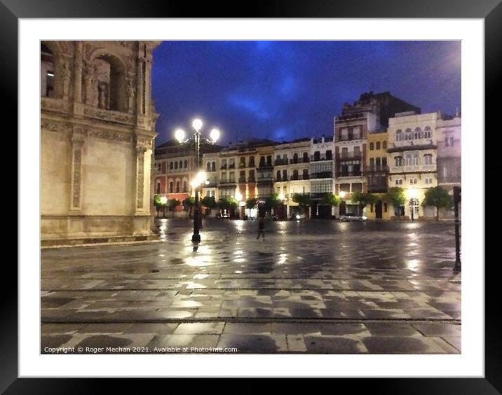 Seville's Enchanting Morning Ambiance Framed Mounted Print by Roger Mechan