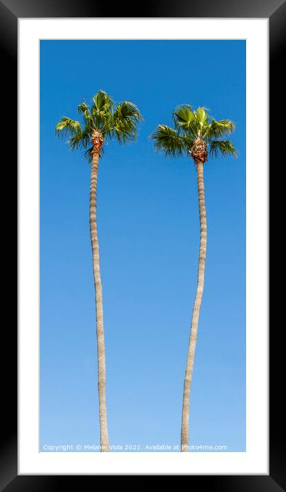 Idyllic Palm trees | upright panoramic view Framed Mounted Print by Melanie Viola