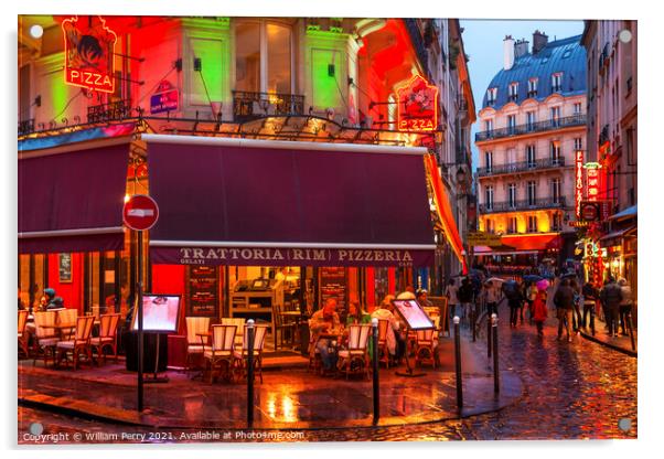 Colorful Wine Bars Restaurants Latin Quarter West Bank Latin Qua Acrylic by William Perry