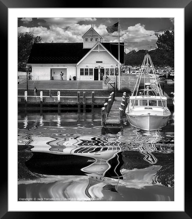 Hyannis The Coastguard Framed Mounted Print by Jack Torcello