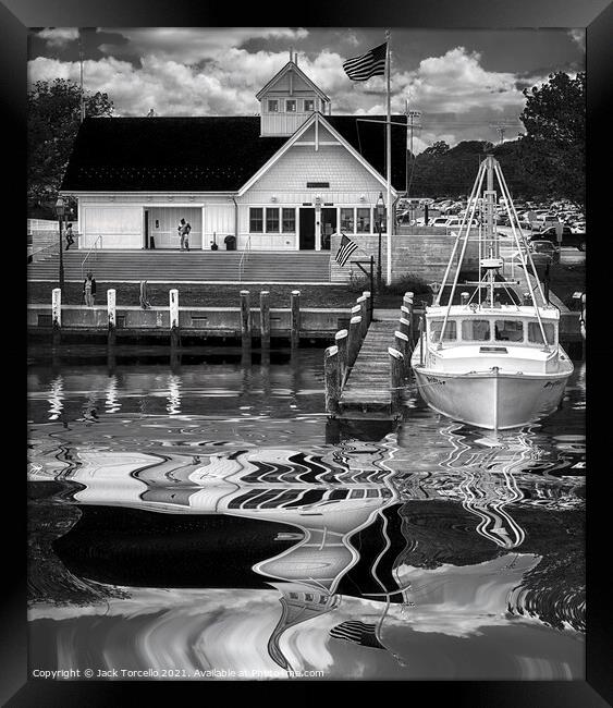 Hyannis The Coastguard Framed Print by Jack Torcello