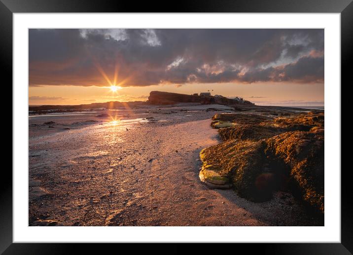 Splash of Light on Hilbre Island, Wirral Framed Mounted Print by Liam Neon