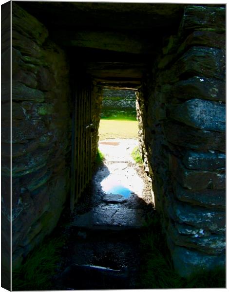 Doorway in the wall of Grianan Aileach Canvas Print by Stephanie Moore