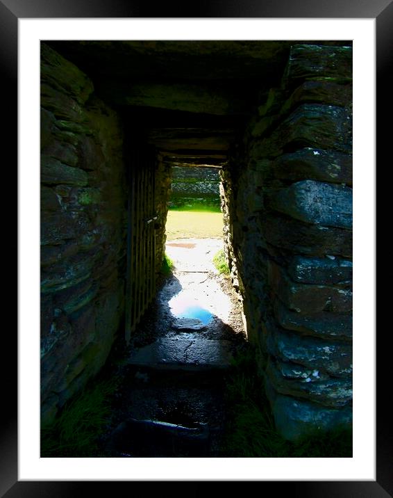 Doorway in the wall of Grianan Aileach Framed Mounted Print by Stephanie Moore
