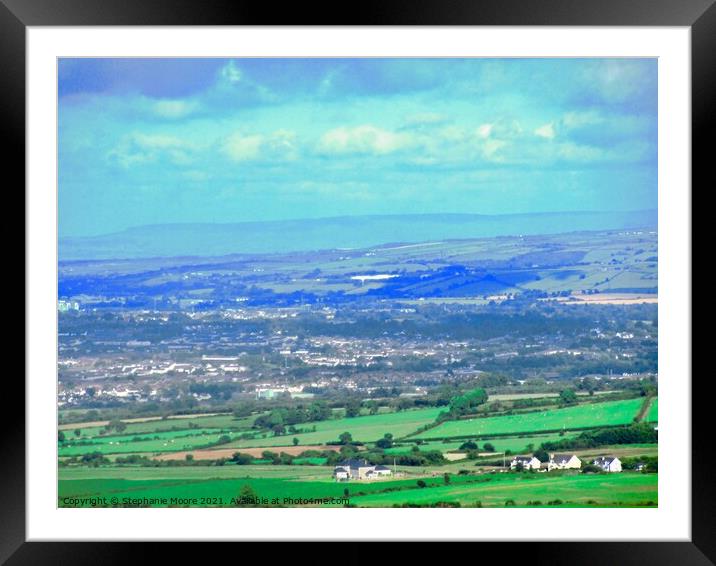 View from Grianan of Aileach Framed Mounted Print by Stephanie Moore
