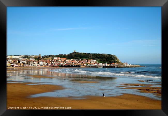 Scarborough at low tide. Framed Print by john hill