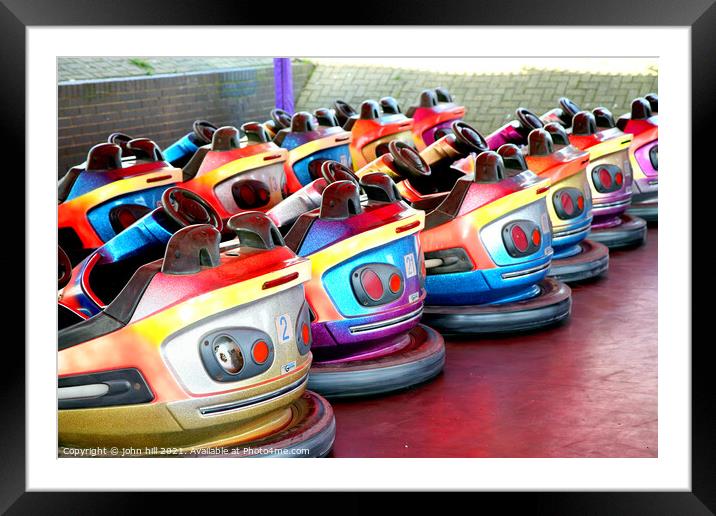 Dodgem cars. Framed Mounted Print by john hill