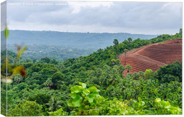 Saanoor Padav Hills, Mangalore, India Canvas Print by Lucas D'Souza