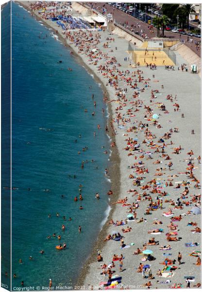 Sun-soaked Beach Paradise Canvas Print by Roger Mechan